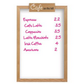 Oak Frame Wall Wet-Erase Board with Header - 24x36